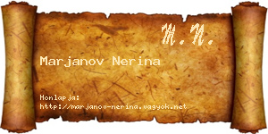 Marjanov Nerina névjegykártya